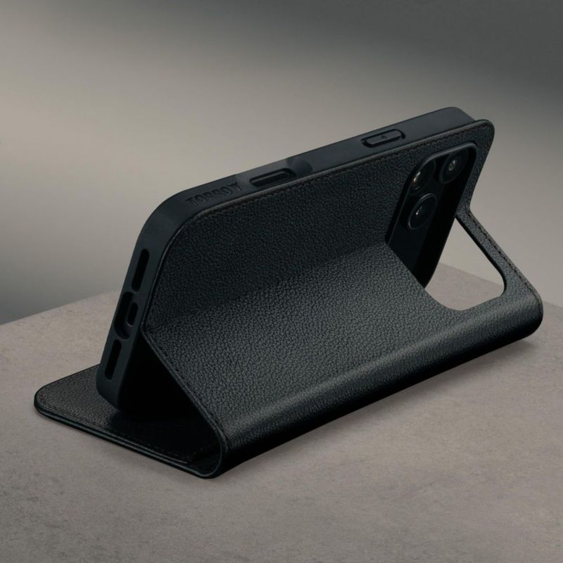 Funda de cuero negro TORRO para iPhone 18/17 Pro Max