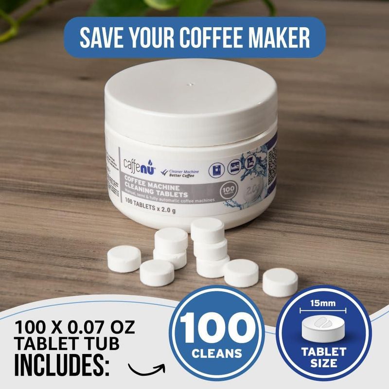 Tabletas limpiadoras para máquinas de café Caffenu 100 unidades