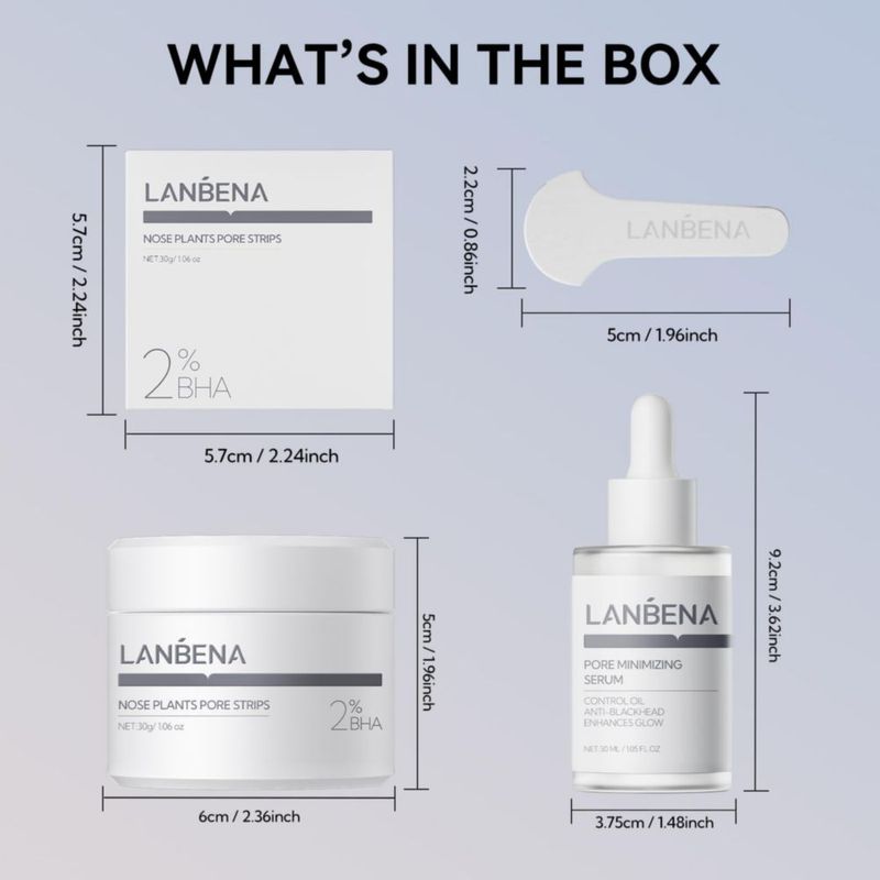 Kit de Mascarilla LANBENA 30 g + 30 ml Suero Eliminador de Puntos Negros