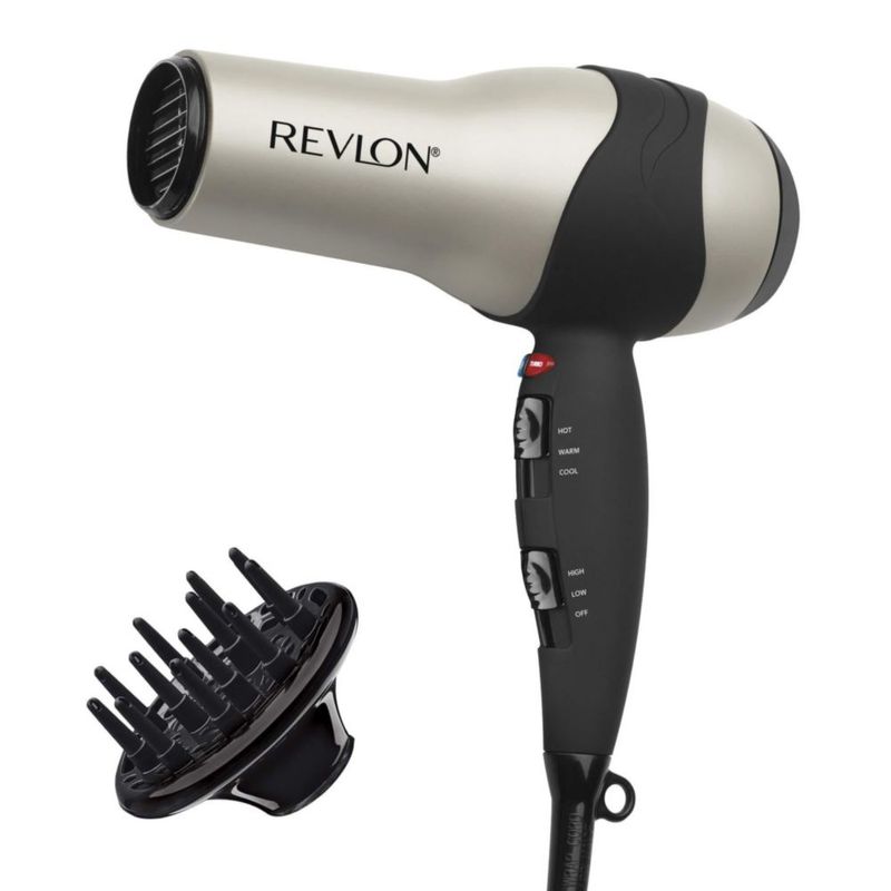 Secador de pelo REVLON Turbo 1875W IONIC con revestimiento cerámico plateado