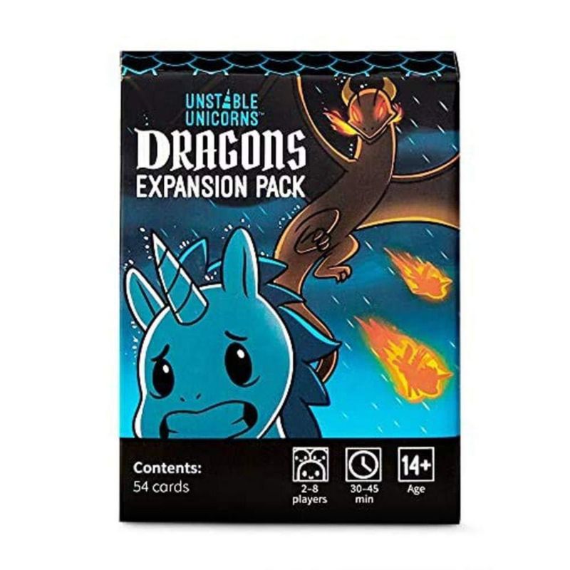 Paquete de expansión Unstable Unicorns Dragons para juego de cartas
