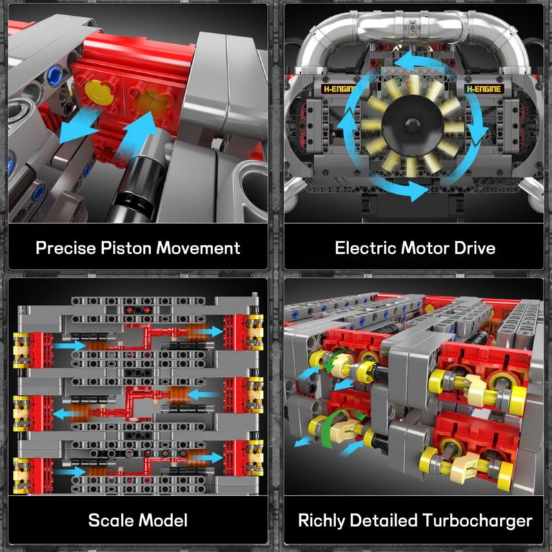 Bloques de Construcción Mould King 10181 Kit de Motor 2718 piezas