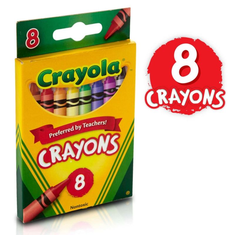 Crayola Crayones de 8 colores clásicos no tóxicos