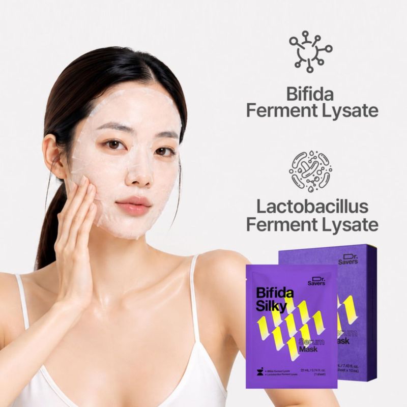 Máscara de Suero Facial Dr. Savers Bifida Silky 220 ml – Coreano