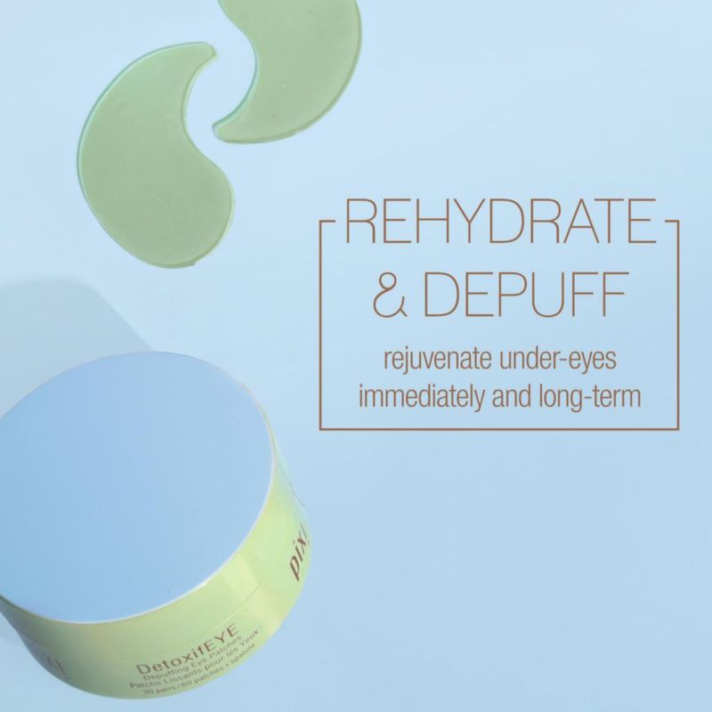 Parches de hidrogel para debajo de los ojos Pixi DetoxifEye Detox 30 pares
