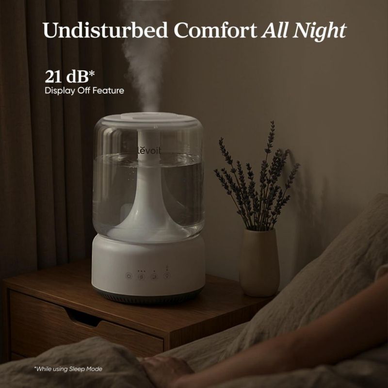 Humidificador LEVOIT 42 L Silencioso de Niebla Fría con Luz Nocturna