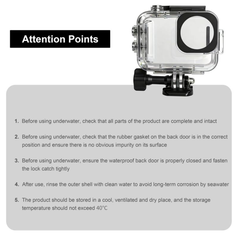 Carcasa impermeable FiTSTILL para Insta 360 Go Ultra