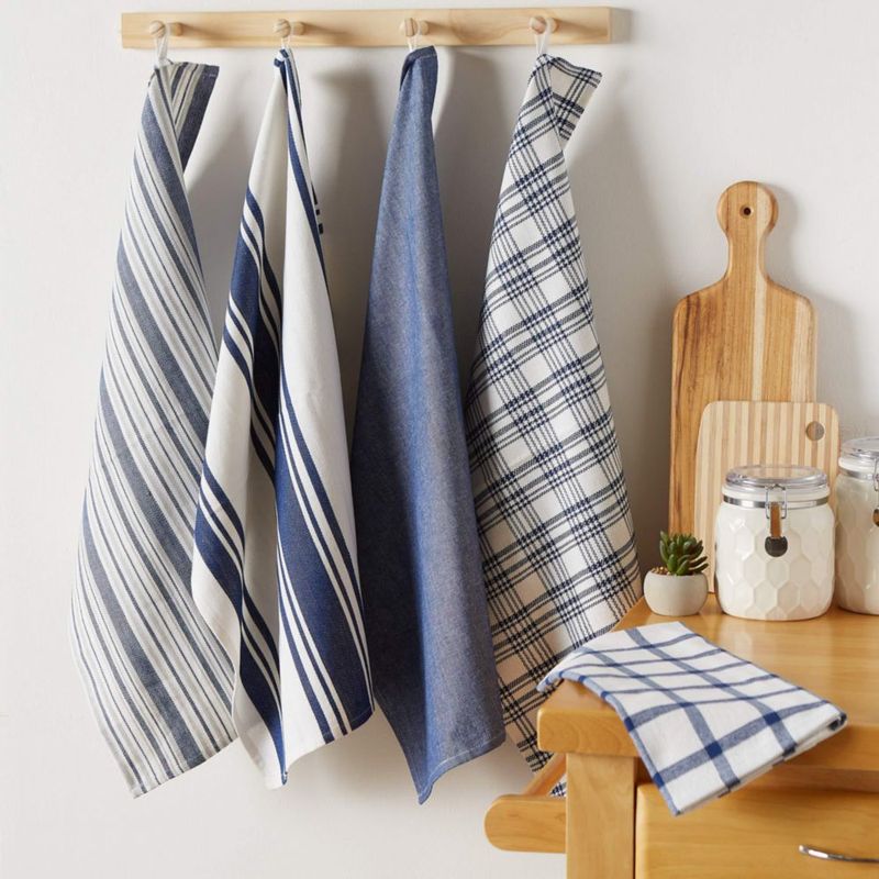 Paños de Cocina DII 46x71 cm Azul Náutico - Juego de 5