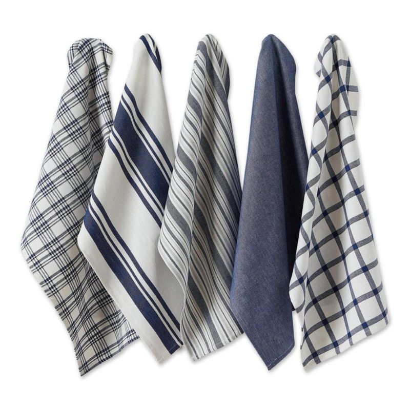 Paños de Cocina DII 46x71 cm Azul Náutico - Juego de 5