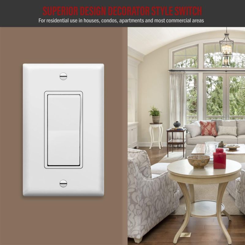 Interruptor de luz ENERLITES 15A 120V-277V (1 unidad)