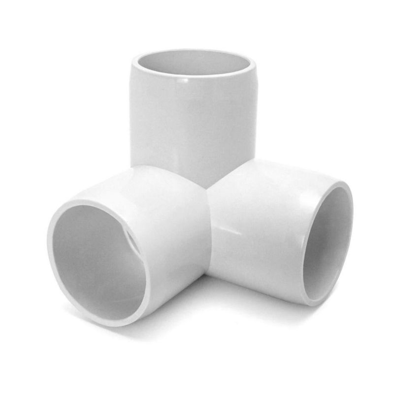 Accesorio de PVC QWORK 1/2" en T paquete de 12 blanco