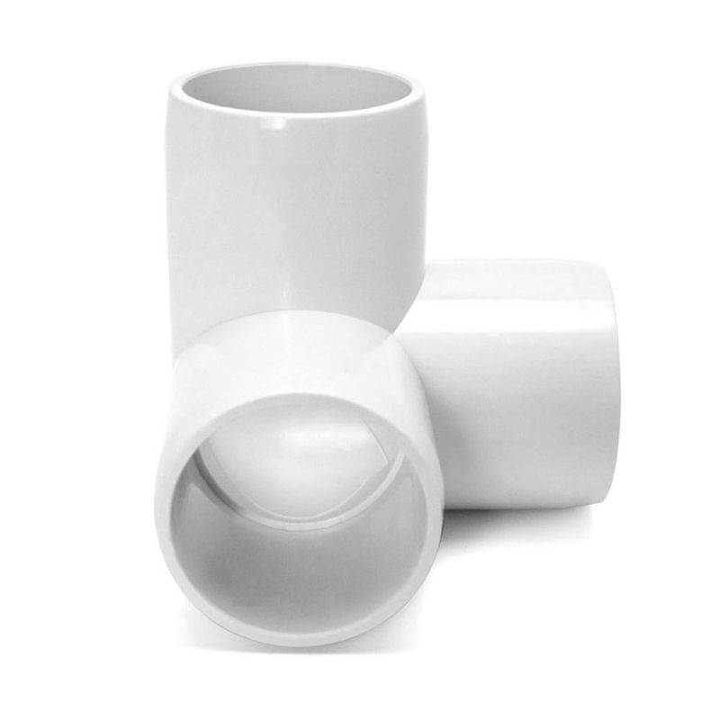 Accesorio de PVC QWORK 1/2" en T paquete de 12 blanco