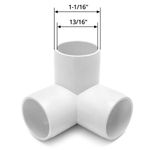 Accesorio de PVC QWORK 1/2" en T paquete de 12 blanco