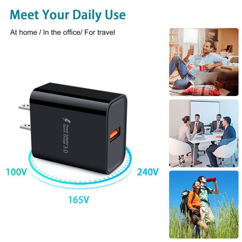 Cargador de pared ABCPOW Fast Charger 3.0 para Samsung Galaxy