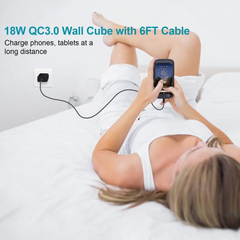 Cargador de pared ABCPOW Fast Charger 3.0 para Samsung Galaxy