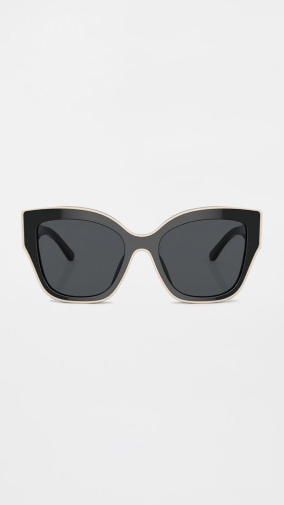 Gafas de sol Tory Burch 54/19/140 Negro con ribete marfil