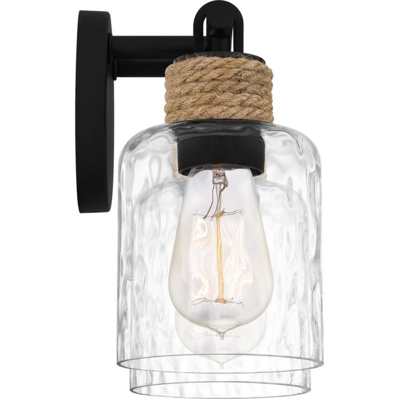 Lámpara de tocador Quoizel 37 cm negro mate 2 luces