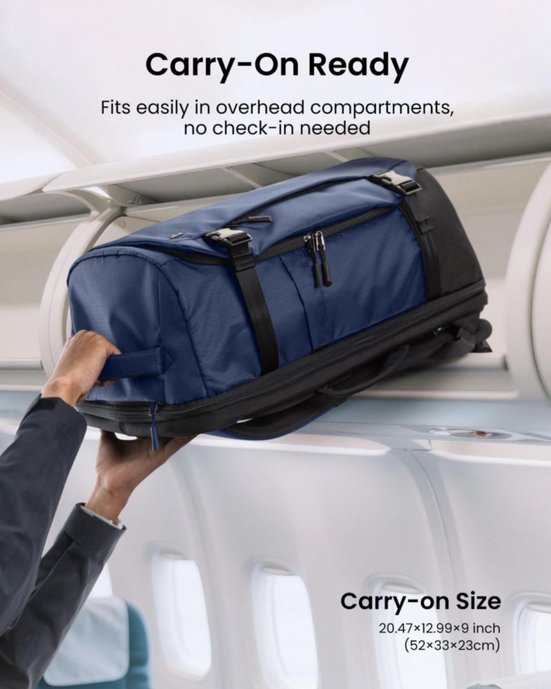 MOCHILA tomtoc 40L de viaje TSA para cabina libre de PFAS