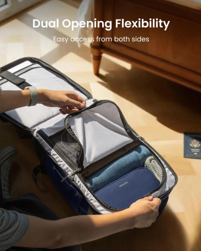MOCHILA tomtoc 40L de viaje TSA para cabina libre de PFAS