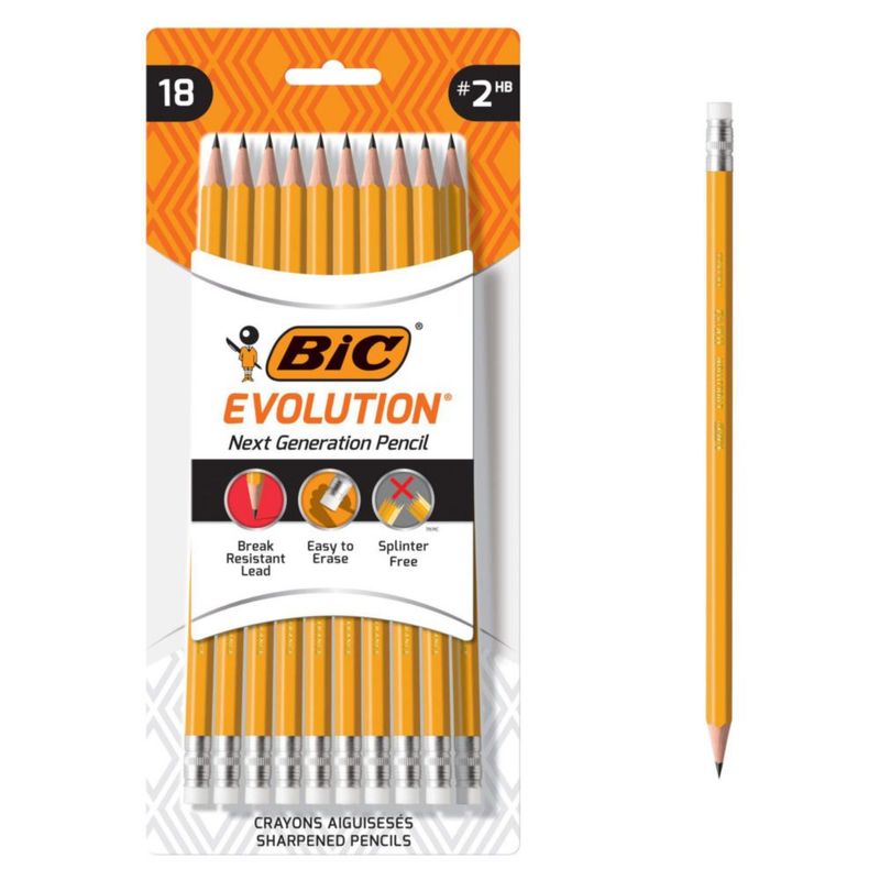 Lápiz de grafito BIC Evolution #2 negro 18 unidades