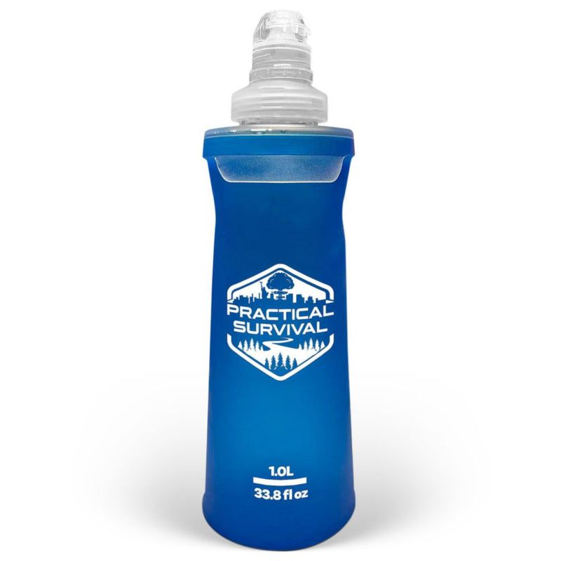 Botella Práctica Survival 1 L Flexible TPU a Prueba de Fugas