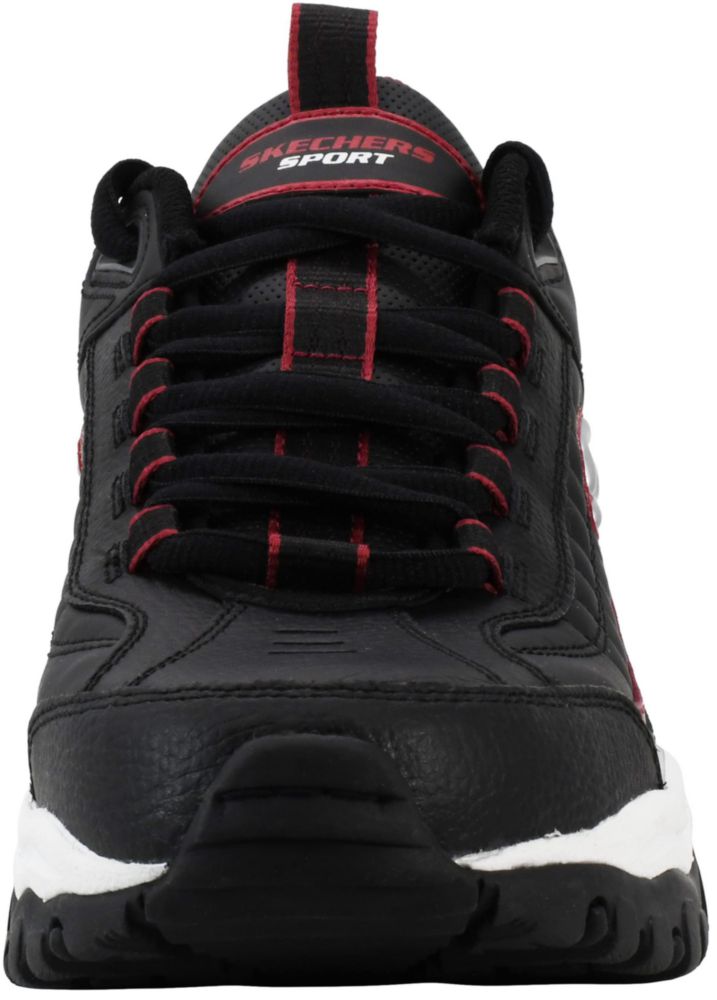 Zapatilla Skechers Energy Afterburn para hombre color negro plateado y rojo