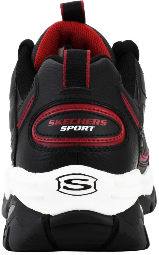 Zapatilla Skechers Energy Afterburn para hombre color negro plateado y rojo