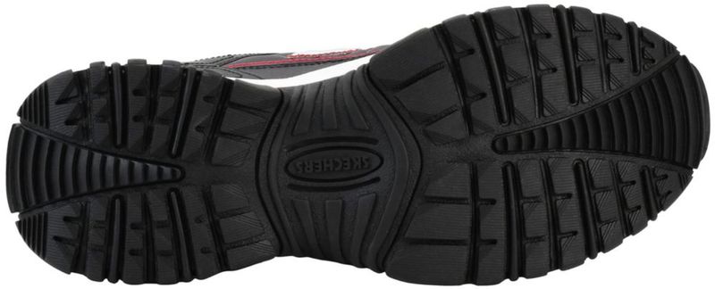 Zapatilla Skechers Energy Afterburn para hombre color negro plateado y rojo