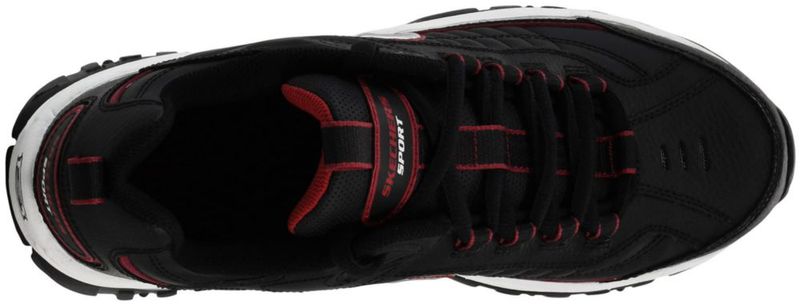 Zapatilla Skechers Energy Afterburn para hombre color negro plateado y rojo