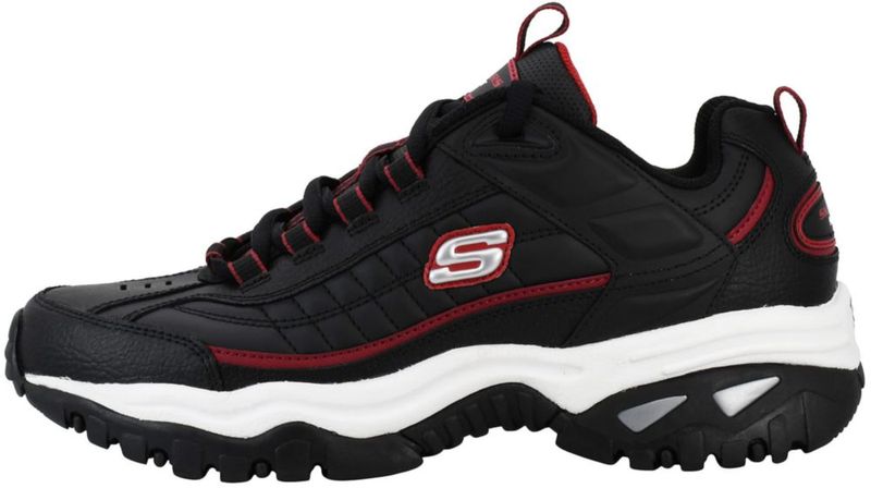 Zapatilla Skechers Energy Afterburn para hombre color negro plateado y rojo