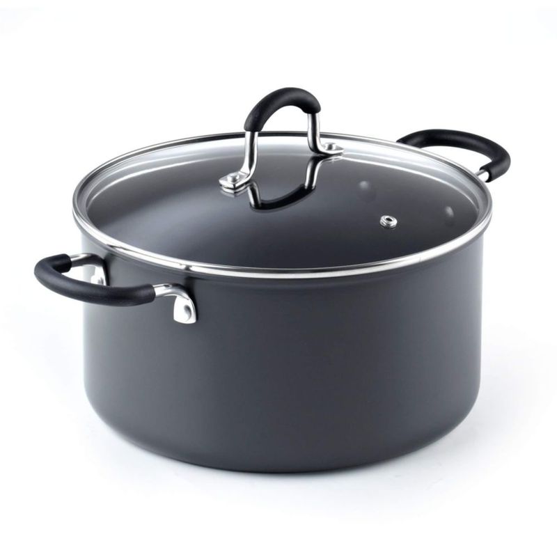 Cacerola Cook N Home de 6 L antiadherente negra