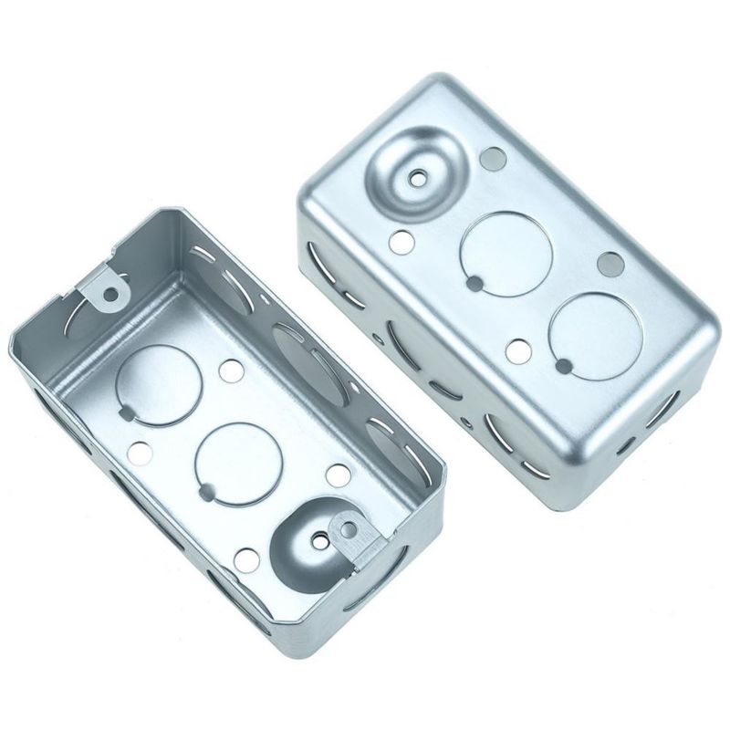 Caja eléctrica QWORK 10 cm 13 pulg.³ galvanizada paquete de 12