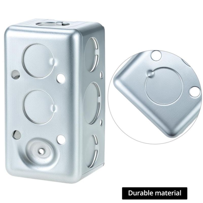 Caja eléctrica QWORK 10 cm 13 pulg.³ galvanizada paquete de 12