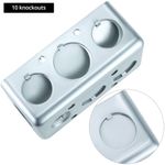 Caja eléctrica QWORK 10 cm 13 pulg.³ galvanizada paquete de 12
