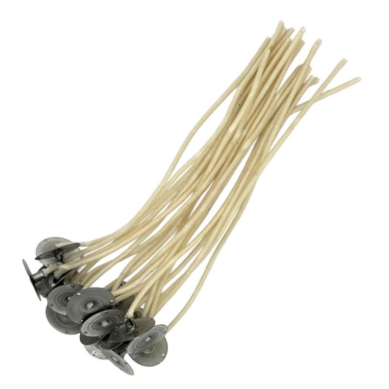 Mechas para velas Jess Mae 20 unidades 15 cm núcleo de zinc preenceradas