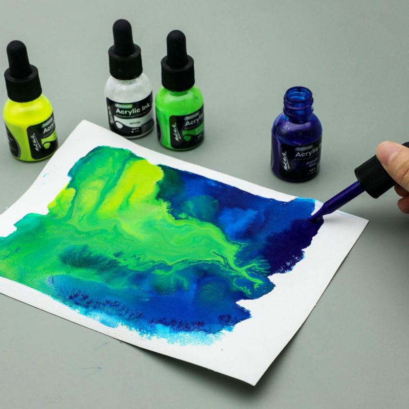 Set de Tintas Acrílicas Mont Marte 6 piezas x 20 ml Colores Esenciales