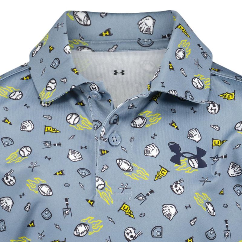 Camiseta Under Armour Polo de Golf para Niños Matchplay Azul