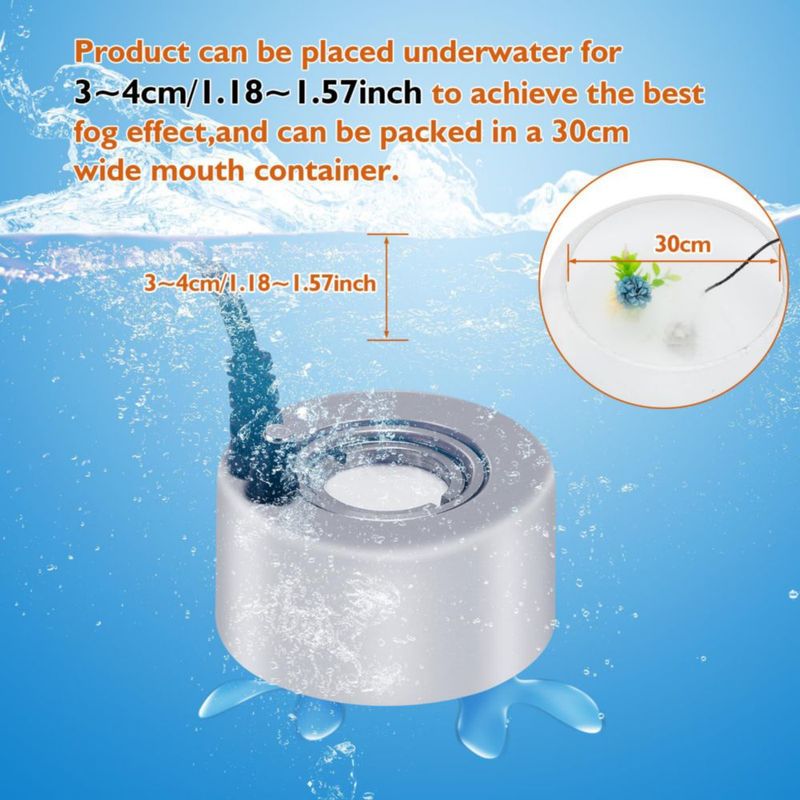 Generador de Niebla AGPTEK de Aluminio para Fuente de Agua