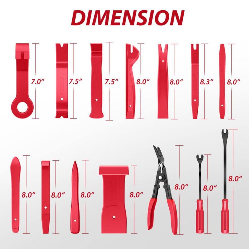 Kit de Herramientas de Desmontaje de Molduras Nilight 102 Piezas – Clips para Parachoques