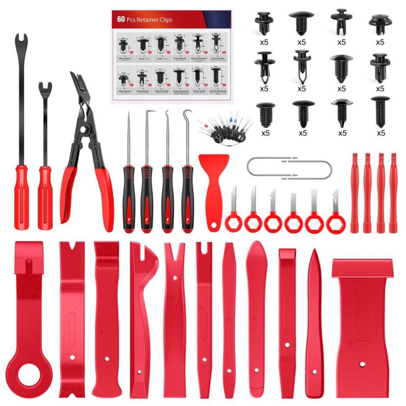 Kit de Herramientas de Desmontaje de Molduras Nilight 102 Piezas – Clips para Parachoques