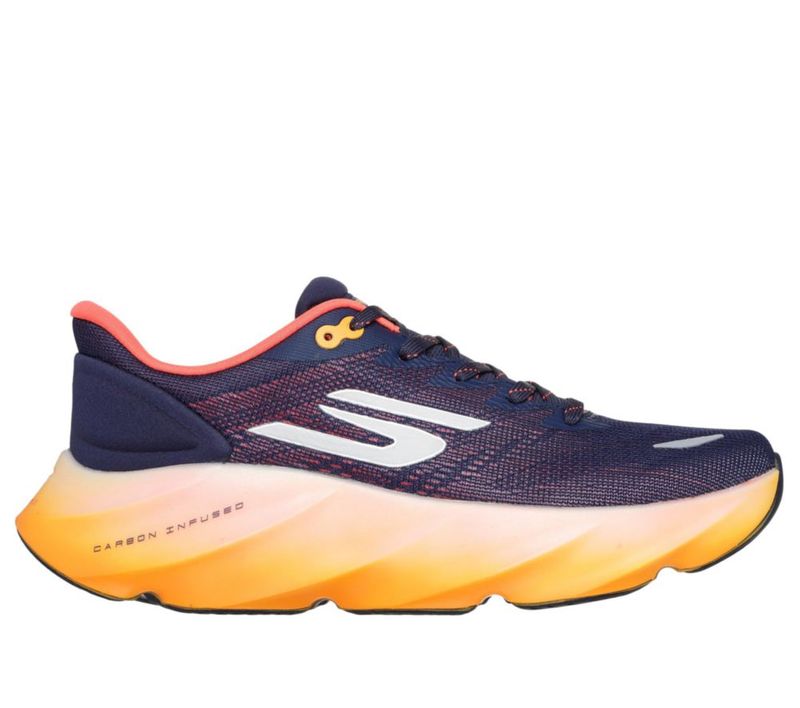 Zapatilla de running Skechers Aero Burst azul marino/naranja 27 cm