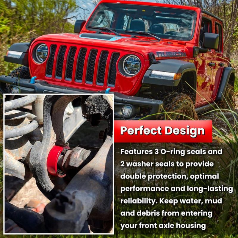 Kit de sellado de eje Jeep E-cowlboy GASKETS 3 piezas Rojo