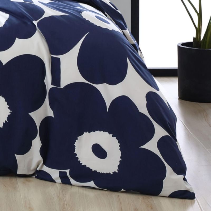 Juego de funda de edredón MARIMEKKO Queen de algodón con cierre de botones