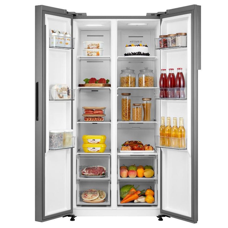 Refrigerador Midea 17 Pies Side By Side MDRS619FGM46 Plateado