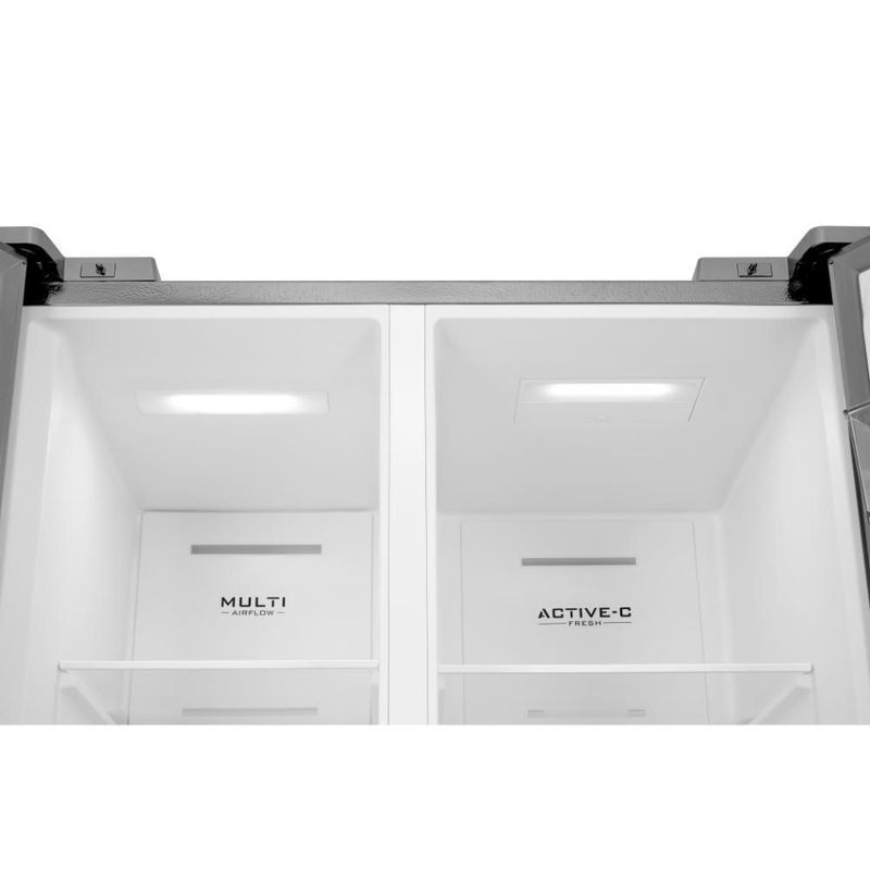 Refrigerador Midea 17 Pies Side By Side MDRS619FGM46 Plateado