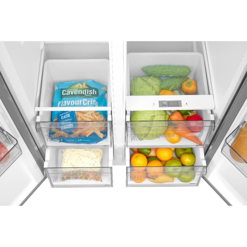 Refrigerador Midea 17 Pies Side By Side MDRS619FGM46 Plateado