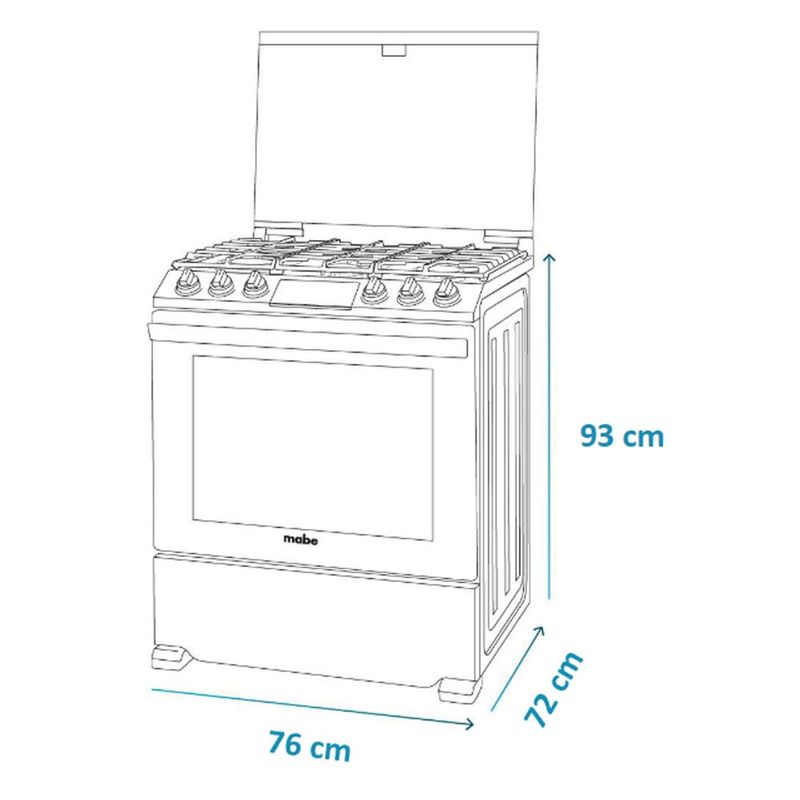 Estufa de Piso Mabe 30" EMH7614DATBS0 Black Slate