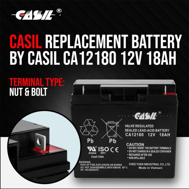 Batería de automóvil Casil 12V 18Ah AGM de repuesto