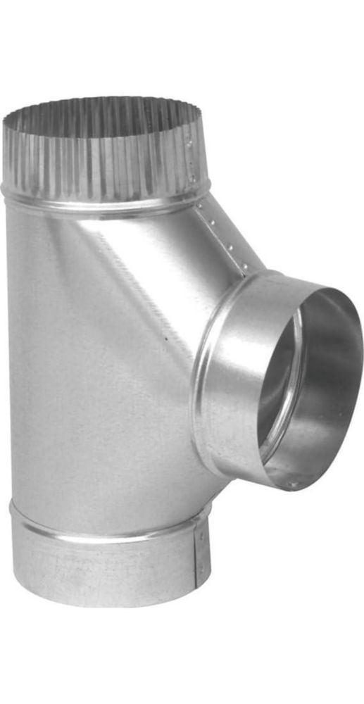 Tubo de horno Tee Imperial 20 cm galvanizado 90° 26 Ga