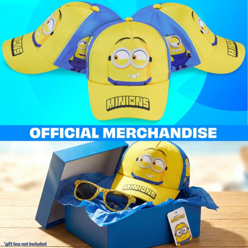 Conjunto de Gorra y Gafas de Sol UV400 Minions para Niños